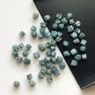 5 pcs Blue Natural Rough Diamond Box Cubes Raw Uncut Blue Unfilled Diamond Cubes
