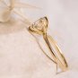 2 Ct Round Cut Simulated Diamond Ring 14K Gold Plated Anniversary Ring For Women