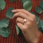 2 Ct Round Cut Simulated Diamond Ring 14K Gold Plated Anniversary Ring For Women