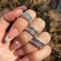 Round Cut Simulated Diamond Ring Full Eternity Band Stackable Ring Gift For Her