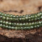 Natural Diamond Faceted Rondell Beads Green Colour Diamond Beads For Necklace