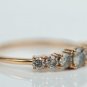 Natural Grey Round Cut Diamond Ring 14K Gold Wedding Band Ring Gift For Women