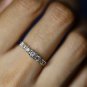 Natural Grey Round Cut Diamond Ring 14K Gold Wedding Band Ring Gift For Women