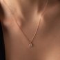 Round Cut Simulated Padlock Necklace Love Lock Necklace Promise Gift For Her