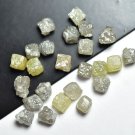 3 pcs Grey Rough Diamond Box Cubes Natural Loose Uncut Cubes Diamond For Jewelry