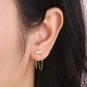Sterling Silver Double Chain Bar Stud Earrings Drop Chain Wedding Gift Earrings