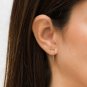 Sterling Silver Double Chain Bar Stud Earrings Drop Chain Wedding Gift Earrings