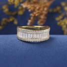 0.45Ct Baguette & Round Cut Diamond Ring Beautiful Wedding Gift Ring For Her
