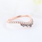 Black & White Round Cut Simulated Band Ring Curved Proposal Gift Ring For Women
