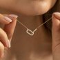 0.22Ct Round Simulated Diamond Necklace Interlocking Pendant Necklace For Women
