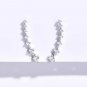 Round Cut Simulated Needle Earring Sterling Silver Ear Climber Earring For Women