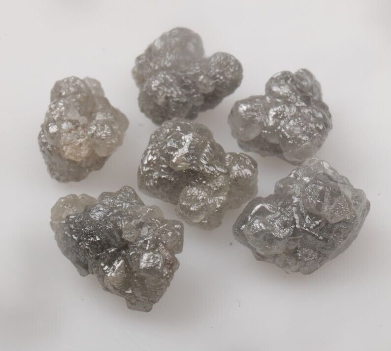 5.33Ctw Grey Colour Rough Diamond Natural Loose Raw Diamond For Making Jewelry