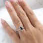 0.70Ct Black Marquise Cut Simulated Ring Unique Anniversary Gift Ring For Women
