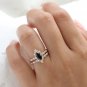 0.70Ct Black Marquise Cut Simulated Ring Unique Anniversary Gift Ring For Women