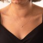 0.26Ct Classic Trio Simulated Diamond 14k Gold Plated Wedding Necklace For Her