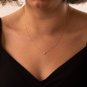 0.26Ct Classic Trio Simulated Diamond 14k Gold Plated Wedding Necklace For Her