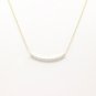0.16ctw Round Cut Simulated Curved Bar Pendant Unique Promise Gift For Necklace