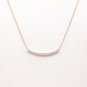 0.16ctw Round Cut Simulated Curved Bar Pendant Unique Promise Gift For Necklace