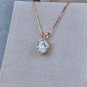 Oval Cut Simulated Diamond Pendant Beautiful Anniversary Gift Necklace For Women