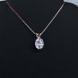 Oval Cut Simulated Diamond Pendant Beautiful Anniversary Gift Necklace For Women
