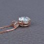 Oval Cut Simulated Diamond Pendant Beautiful Anniversary Gift Necklace For Women