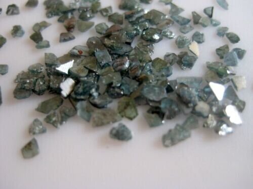 Natural Blue Rough Diamond Chips Wholesale Blue Uncut Diamond Slices For Jewelry