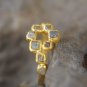 Natural Raw Cube Diamond Ring Sterling Silver Artisan Engagement Ring For Her