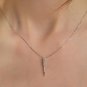 Round Cut Simulated Trio Necklace Pendant Elegant Necklace For Birthday Gift Her