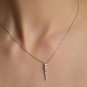 Round Cut Simulated Trio Necklace Pendant Elegant Necklace For Birthday Gift Her