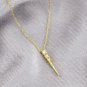 Round Cut Simulated Trio Necklace Pendant Elegant Necklace For Birthday Gift Her