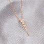 Round Cut Simulated Trio Necklace Pendant Elegant Necklace For Birthday Gift Her