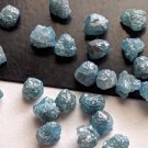 4 Pieces Blue Raw Diamonds Loose Blue Rough Uncut Diamond Use For Jewellery
