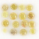 Natural Loose Round Cut Diamond Yellow Colour Loose Diamond For Engagement Ring