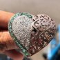 Heart Shape Delicated Ring 925 Sterling Silver Art Deco Unique Designer Ring