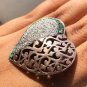 Heart Shape Delicated Ring 925 Sterling Silver Art Deco Unique Designer Ring