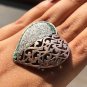 Heart Shape Delicated Ring 925 Sterling Silver Art Deco Unique Designer Ring