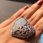 Heart Shape Delicated Ring 925 Sterling Silver Art Deco Unique Designer Ring