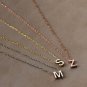 925 Sterling Silver Tiny Initial Letter Necklace Birthday Gift Pendant For Women