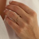 925 Sterling Silver 14k Gold Plated Love Ring Anniversary Gift Ring For Women