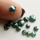 5 pcs Blue Natural Round Rose Cut Diamond Loose Diamond For Making Jewelry