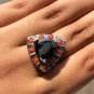 Trillion Shape Moissanite Ring 925 Silver Halo Gorgeous Promise Ring For Gift
