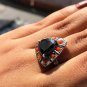 Trillion Shape Moissanite Ring 925 Silver Halo Gorgeous Promise Ring For Gift