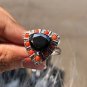 Trillion Shape Moissanite Ring 925 Silver Halo Gorgeous Promise Ring For Gift