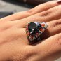 Trillion Shape Moissanite Ring 925 Silver Halo Gorgeous Promise Ring For Gift