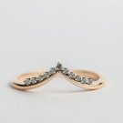 Grey Round Cut Salt & Pepper Natural Diamond Ring Promise Ring Gift For Her