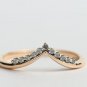 Grey Round Cut Salt & Pepper Natural Diamond Ring Promise Ring Gift For Her