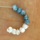Natural White-Blue Rough Diamond Drilled Hole Beads Uncut Loose Diamond For Ring