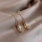 Round Cut Simulated Earrings Luxury Circle Pendant Earrings Fashion Korean Women