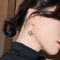 Round Cut Simulated Earrings Luxury Circle Pendant Earrings Fashion Korean Women