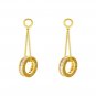 Round Cut Simulated Earrings Luxury Circle Pendant Earrings Fashion Korean Women